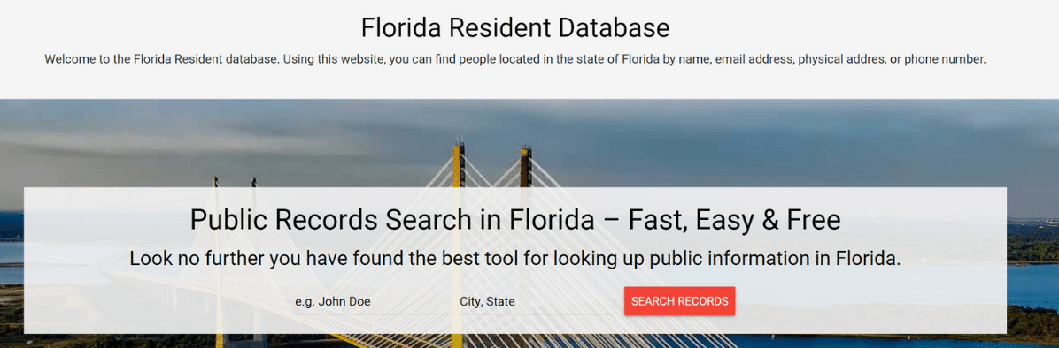 Florida Resident Database opt out